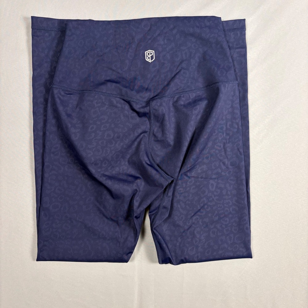 Born Primitive Navy Blue Large Cheetah Print High Waisted Athletic Leggings